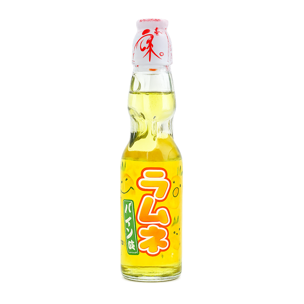 BEBIDA GASEOSA PIÑA *RAMUNE* 日本菠萝弹珠气泡饮料 200ml/30