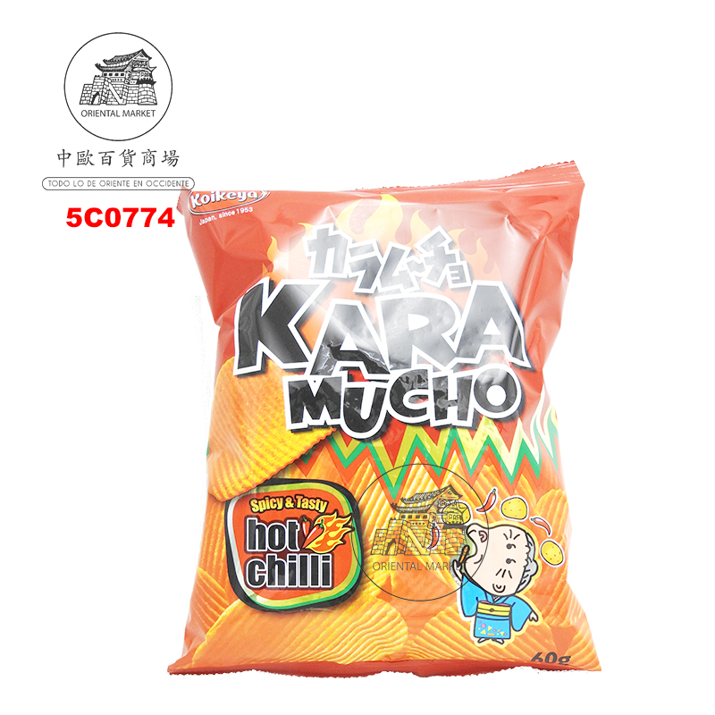 CHIPS  PICANTE ONDULADO KARAMUCHO *KOIKEYA* 辣味波纹薯片 60g/12