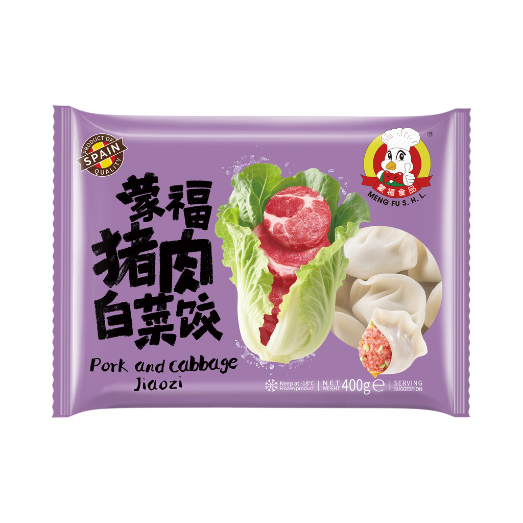 [200526/2E0042] RAVIOLI CERDO COL CHINA CONGELADO *MENGFU* 蒙福冻猪肉白菜饺 400g/12