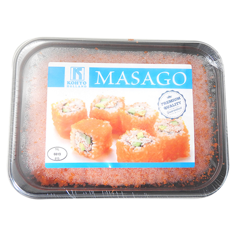 HUEVAS MASAGO NARANJA *KOHYO* 日本橘色鱼蛋 400g/12 H-09