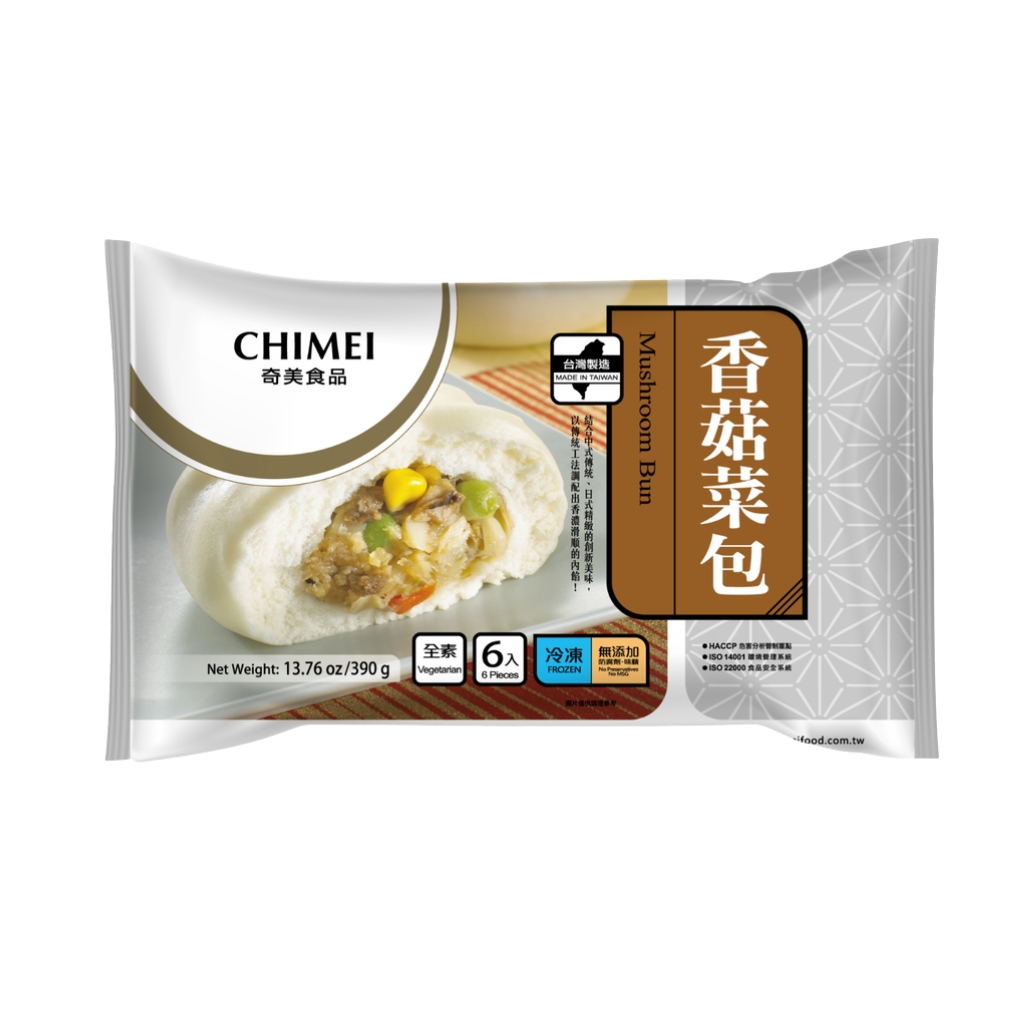 BOLLO SETA CONGELADO *CHIMEI* 奇美冻香菇菜包 390g/6u/15