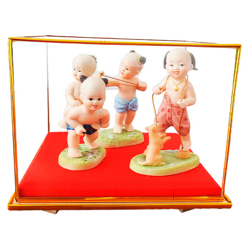 [772713/PA1160] JUEGO  MUÑECA   泰蓝瓷三娃娃塑料盒组 16