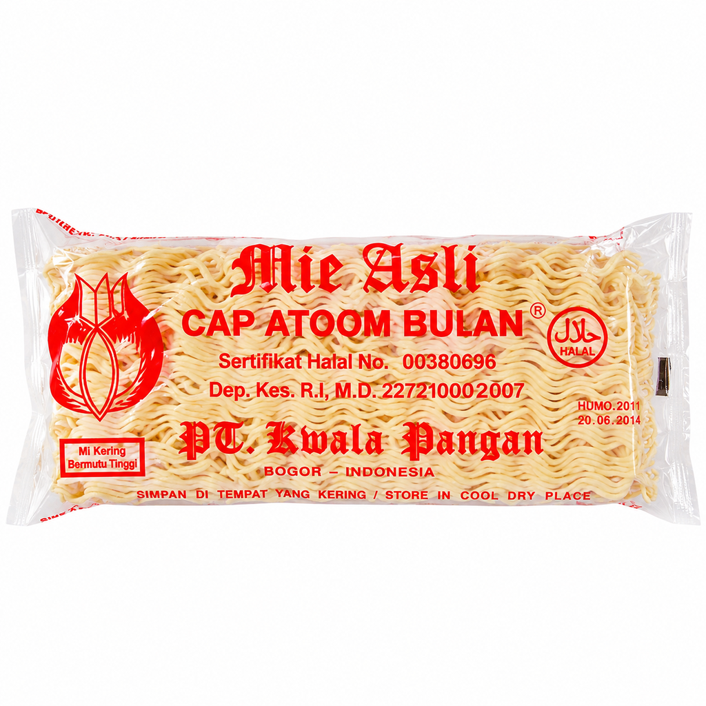 [500208/5T0262] NOODLE ATOOM BULAN *MIE ASLI* 正宗炮弹面 200g/20