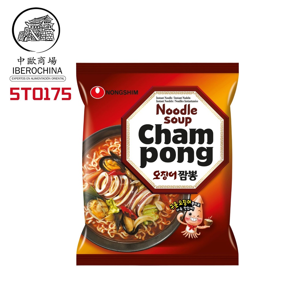 FIDEOS CHAMPONG *NONGSHIM* 农心鱿鱼炒码王面 124g/20