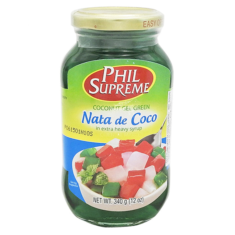 [501202/5C0370] NATA DE COCO VERDE *PHIL SUPREME* 菲式绿椰果 340g/24