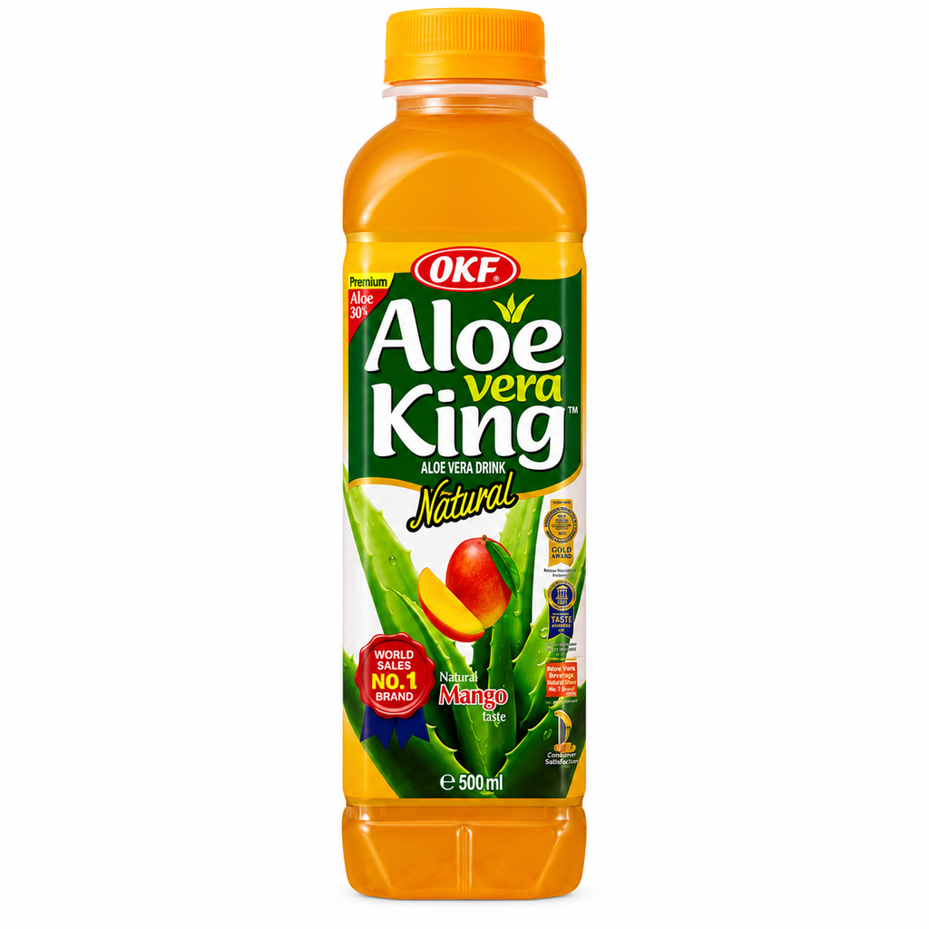 BEBIDA ALOE VERA MANGO *OKF* 韩国芒果芦荟饮料 500ml/20