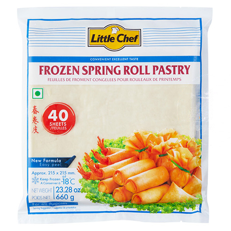 [200608/2P0048] PASTA ROLLO 40 HOJA*LCHEF* 小厨师冻春卷皮 215mm/660g/40u/20