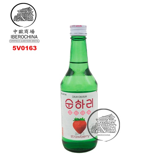 [5V0163] SOJU (12%) FRESA *LOTTE* 乐天草莓味烧酒 350ml/20