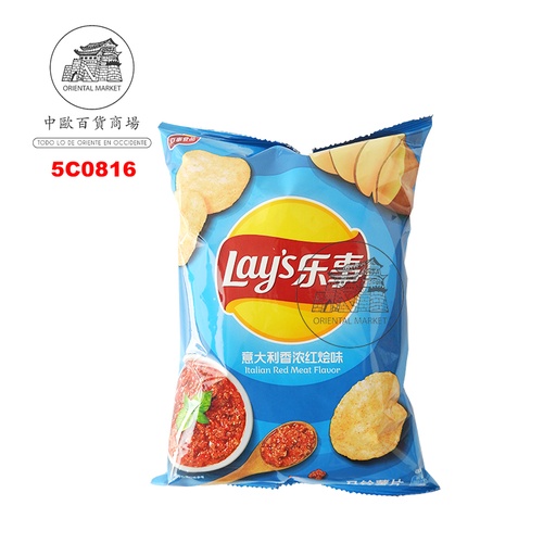 [5C0816] PATATA CARNE ROJA ITALIA *LAYS* 乐事薯片意大利香浓红烩味 70g/22