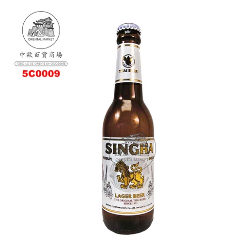 [5C0009] CERVEZA TAILANDIA (5%) *SINGHA* 泰国啤酒 330ml/24
