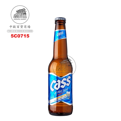 [5C0715] CERVEZA (4,5%) COREANA *CASS* 凯狮韩国啤酒 330ml/24