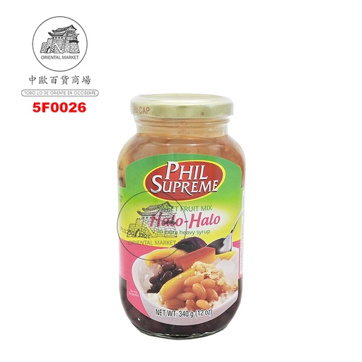 [501177/5F0026] FRUTA MIXTA HALO-HALO *PHIL SUPREME* 菲式什锦水果罐头 340g/12