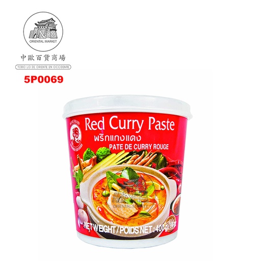 [5P0069] SAZONADOR CURRY ROJO *COCK* 鸡标红色咖哩酱 400g/24