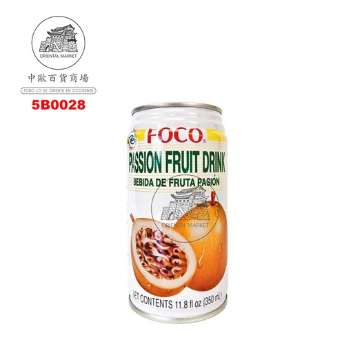 [5B0028] BEBIDA MARACUYA *FOCO* 福口百香果汁 350ml/24