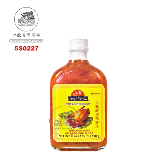 [5S0227] SALSA CHILI DULCE (PEQUEÑA) *SKY SWAN* 天鹅小甜辣鸡汁 190g/175ml/24