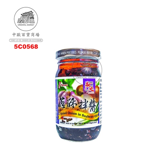 [5C0568] CEBOLLETA EN ACEITE *MASTER* 状元葱酥拌酱 210g/24