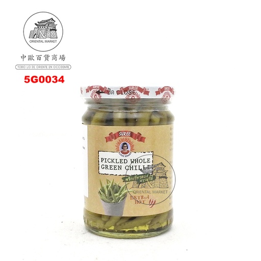 [5G0034] GUINDILLA VERDE CONSERVADA*SUREE* 素丽(青)醋辣椒 227g/24