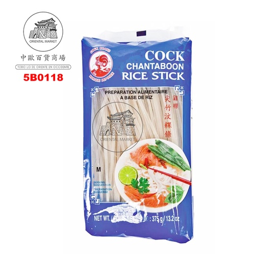 [5B0118] BARRITA ARROZ M (3mm) *COCK* 鸡标粿条 375g/30