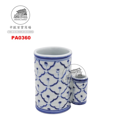 [PA0360] ASIDERO SERVILLETA AZUL 泰蓝瓷毛巾筒 (8.5x10cm)/40