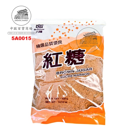 [5A0015] AZÚCAR MORENO *SIX FORTUNE* 六福红糖 400g/40