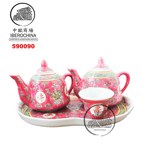[590090] JUEGO TETERA CON COPAS   洪万寿小六头茶具 48