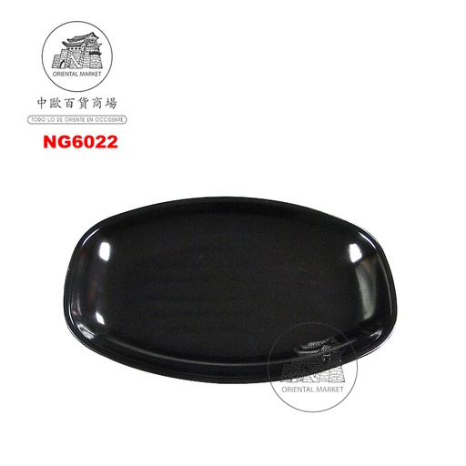 [NG6022] PLATO RECTANGULO *6022* 塑黑色小长判皿 20x14cm/216