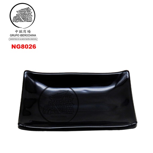 [900896/NG8026] PLATO CUADRADO PARA SALSA  *8026* 塑黑色长方沾酱碟 9cm/240
