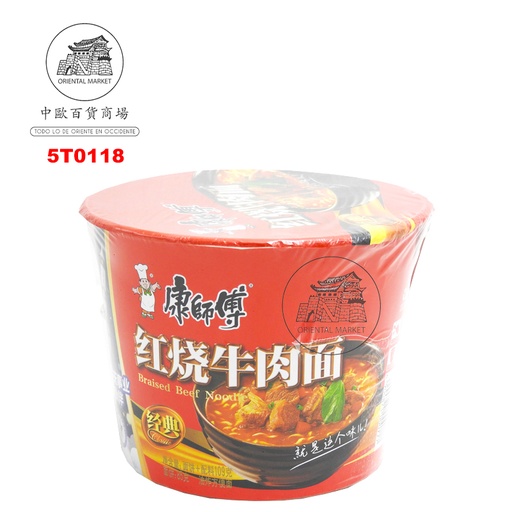 [5T0118] FIDEOS BOWL DE TERNERA *MASTER KONG*  康师傅红烧牛肉碗面 109g/12