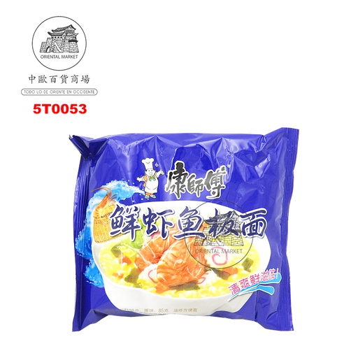[502058/5T0053] FIDEOS DE PESCADO *MASTER KONG* 康师傅鲜虾鱼板袋面 98g/24