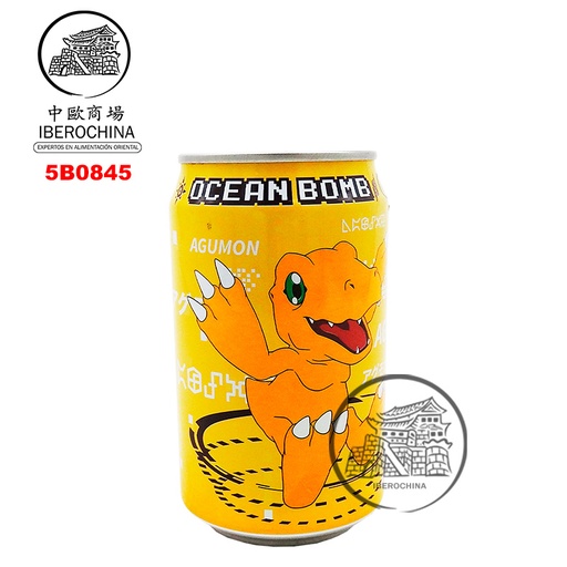 [5B0845] BEBIDA PLATANO *OCEAN BOMB* 香蕉风味汽泡水 330ml/24