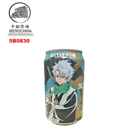 [5B0830] BEBIDA MELOCOTON BLANCO *OCEAN BOMB* 白桃风味汽泡水 330ml/24