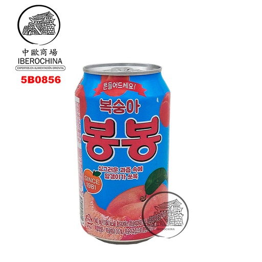 [5B0856] BEBIDA GASEOSA MELOCOTON 桃子味汽泡水 340ml/24