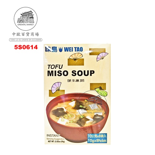 [502764/5S0614] SOPA MISO TOFU *WEITAO* 味岛豆腐味噌汤 80g/24
