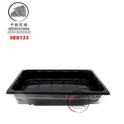[5E8133] ENVASE SUSHI NEGRO 纯黑色(B-05)(1.0)寿司盒 400u/1 (190*133*50mm)