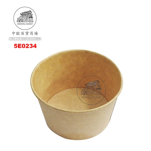 [5E0234] ENVASE PAPEL (BOWL) 牛皮纸(圆)汤桶 450cc/500u/1