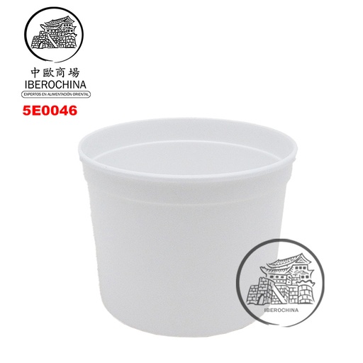 [5E0046] ENVASE REDONDO PLASTICO 高塑料外卖盒 750cc/300u/1