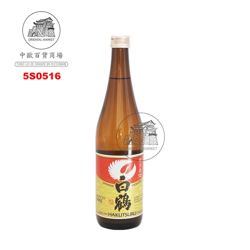 [5S0516] SAKE (15%) JUNMAISHU *HAKUTSURU* 白鹤红标纯米清酒 720ml/12