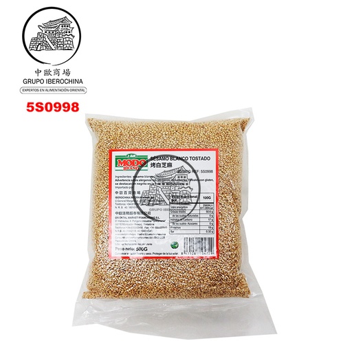 [5S0998] SESAMO BLANCO TOSTADO  烤白芝麻 500g/20