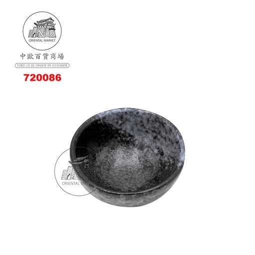 [720086] CUENCO REDONDO PORCELANA NEGRO 雪花黑彩饭碗 (4吋)