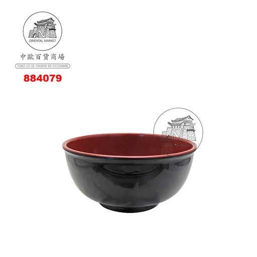 [884079] CUENCO PLASTICO 塑红黑大面碗 /48