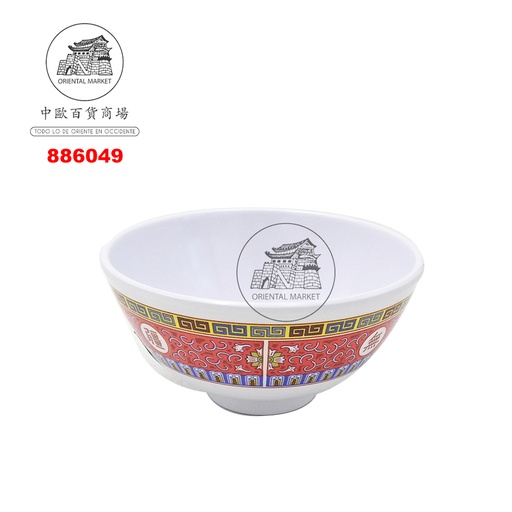 [886049] CUENCO PLASTICO 塑红万寿饭碗 11.5cm/288