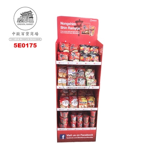 [5E0175] EXPOSITOR ROJO *NONGSHIM* 农心红色展示架