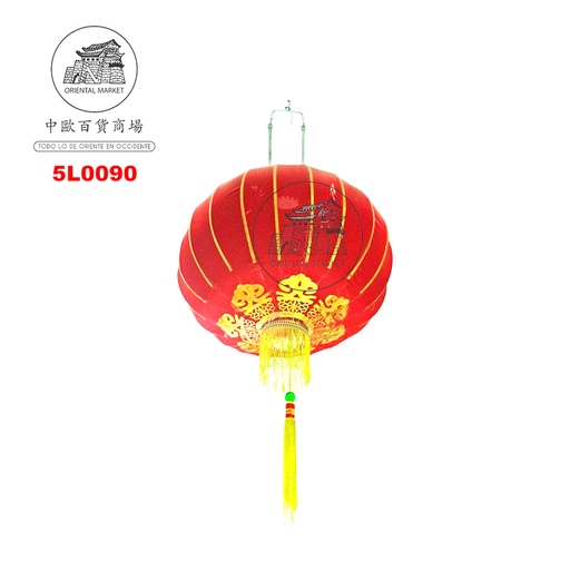 [5L0090] LAMPARA GLOBO *18* (60cm) (单个)红绸灯 /40