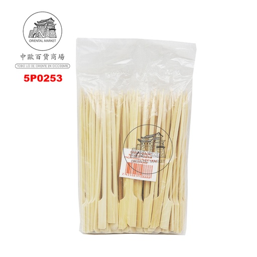 [5P0253] PINCHO BAMBU PLANO 平面竹串 15cm/100u/100