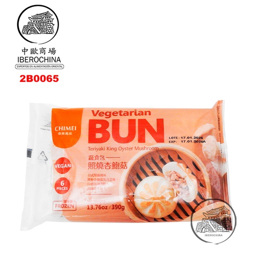 [2B0065] BOLLO RELLENO TERIYAKI ERYNGII *CHIMEI* 奇美照烧杏鲍菇包 390g/6u/15