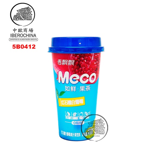 [5B0412] BEBIDA GRANADA Y UVA *MECO* 香飘飘红石榴白葡萄果汁 400ml/15