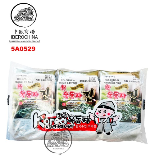 [5A0529] SNACK ALGA ORIGINAL *OCK-DONG-JA* 玉童子原味海苔 4,5g/3u/24