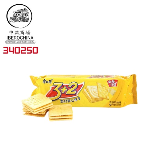 [340250] GALLETA DE NATA *MR KONG* 康师傅奶油味苏打夹心饼干 125g/24