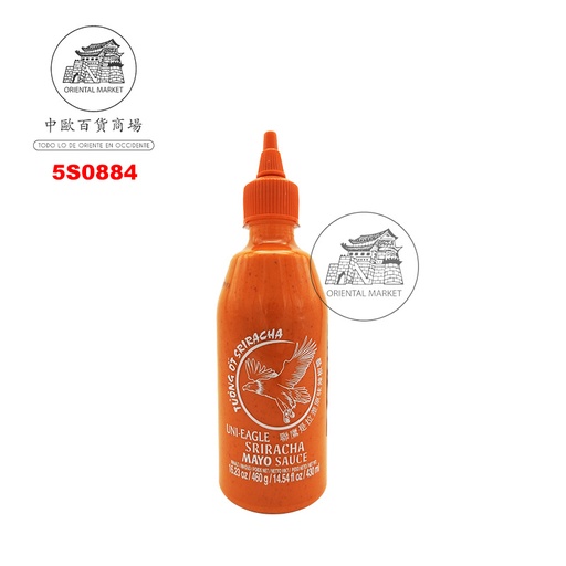 [5S0884] SALSA SRIRACHA MAYO *UNI-EAGLE* 联鹰是拉差蛋黄酱 460g/12