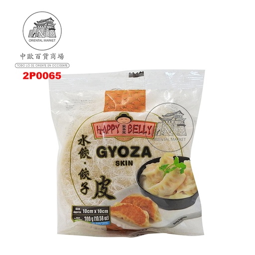 [200390/2P0065] PASTA GYOZA 38H (10mm) CONGELADA *HAPPY BELLY* 家乐宝冻饺子皮 300g/30